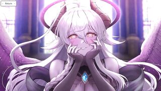 A ghostly babe gets her holes stretched and filled with cum in this bukkake 3D hentai game