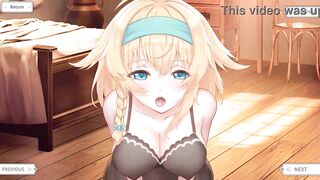 A ghostly babe gets her holes stretched and filled with cum in this bukkake 3D hentai game