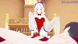 Bunny Girls Aki Rosenthal & Usada Pekora get wild with intense sex in Hololive VTuber Hentai