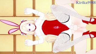 Bunny Girls Aki Rosenthal & Usada Pekora get wild with intense sex in Hololive VTuber Hentai