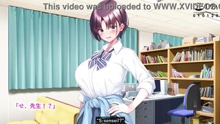 English teen with a hot body gets a hot creampie from her teacher in the end