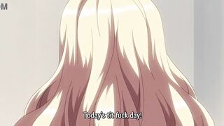 Naughty hentai teen rewards with a hot blowjob