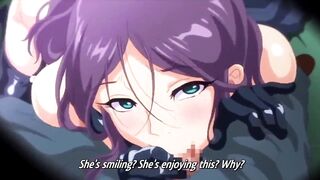 Watch this cosplay hentai with big tits & ass get a rough deepthroat from two guys in a schoolgirl-on-girl he