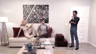 Curvy Bimbo Milf with Fake Tits finally gets her kissing skills tested in a hot hentai game