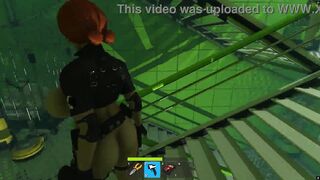 Haydee, the busty babe, takes on a hardcore 3D hentai game with her massive booty