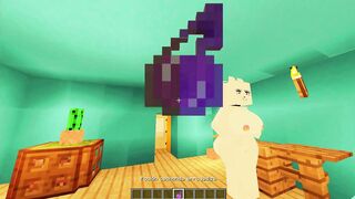 Watch this busty MILF get filled with delicious milk in a Minecraft Jenny video game!