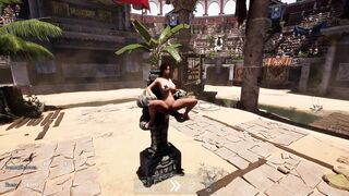 Lara Croft's big tits bounce as she gets her pussy creampied in 3D hentai game