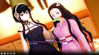 Get ready for a wild threesome with curvy babes and a hung stud in your fantasy!