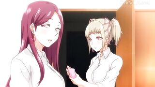 Watch these young anime babes pleasure each other in steamy threesome action! - 2 image