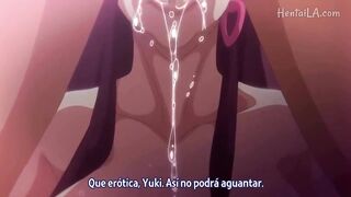 Watch these young anime babes pleasure each other in steamy threesome action! - 5 image