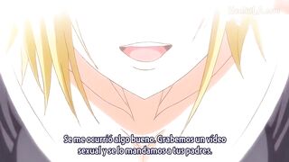 Watch these young anime babes pleasure each other in steamy threesome action! - 8 image