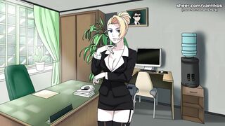 Naruto: Kunoichi Trainer - Big Ass Blonde Secretary Teen Gets Public Office Sex & Creampies Co Worker's Pussy - 1 image