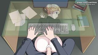Naruto: Kunoichi Trainer - Big Ass Blonde Secretary Teen Gets Public Office Sex & Creampies Co Worker's Pussy - 9 image