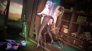 Keqing Gives In to Pleasure After Defeat in 3D Hentai Animation - Ecchi Anime - 3 image