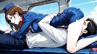 Sheila Flight Attendant gets naughty in uncensored Japanese Asian game & anime - Japanese Asian Hentai Anime Game Porn - 4 image
