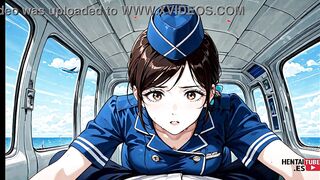 Sheila Flight Attendant gets naughty in uncensored Japanese Asian game & anime - Japanese Asian Hentai Anime Game Porn - 6 image