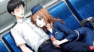 Sheila Flight Attendant gets naughty in uncensored Japanese Asian game & anime - Japanese Asian Hentai Anime Game Porn