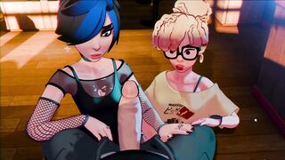 Watch this busty babe's first time with a giant cock - GOTH & NERD hook up with a huge cock for the first time in