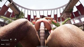 Lara Croft gets her tight ass pounded by a massive japanese dick before being let into the cave