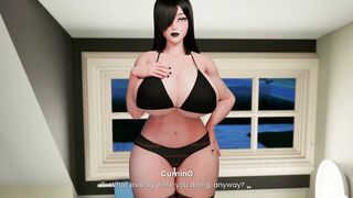 Taboo hentai game: My GOTH Roommate's first time with a big cock - Big boobs 3D, huge tits 3D