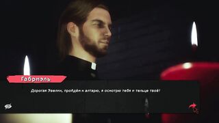 Naughty priest punishes young nun for sin with a hot creampie 3D hentai game