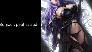 French Camilla gives a JOI hentai-style to your dick while you stroke it