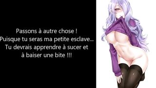 French Camilla gives a JOI hentai-style to your dick while you stroke it