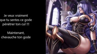 French Camilla gives a JOI hentai-style to your dick while you stroke it