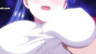 Sexy anime babe begs for more & takes a hot creampie in her big ass