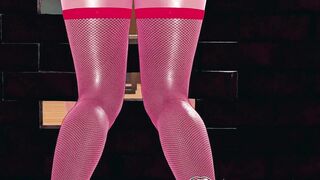 Nylon gloves gloves-clad Anime Girl Nola gives a steamy POV blowjob and handjob in black latex 3D animation