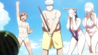 Naughty anime teacher gets drilled doggystyle & swallows cum