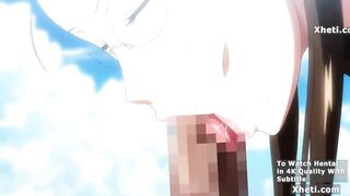 Naughty anime teacher gets drilled doggystyle & swallows cum