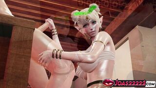 Elf Celestine in Pantyhose 3D Animation: Intense Titfuck, Wet Big Tits, and Irrumatio Mouth Fuck ending with