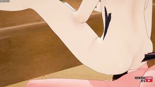 Naruto & Hinata's steamy office sex in Naruto Hentai - Uncensored Asian Japanese Anime Game - 4 image