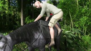 Redhead Sofia gets her tight pussy filled with hot cum in the wild - 3 image