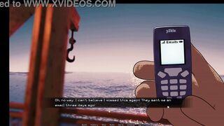 Curvy babe in Hentai Game gets her first kiss from a huge cock in PC game