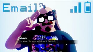 Curvy babe in Hentai Game gets her first kiss from a huge cock in PC game