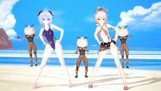 Get lost in the world of Genshin characters4 with this mind-blowing MMD!