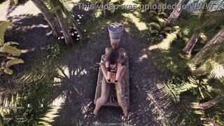 Lara Croft's tight ass gets stretched in a 3D hentai game with massive cumshot animation