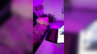 Watch me quiver with pleasure as I watch myself cum while playing with a massive toy