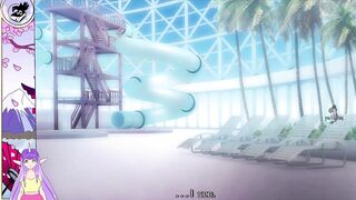 Sexy Japanese brunette with big boobs swimsuit gets wet and wild in School Days Hentai Part 12