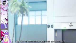 Sexy Japanese brunette with big boobs swimsuit gets wet and wild in School Days Hentai Part 12