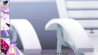 Sexy Japanese brunette with big boobs swimsuit gets wet and wild in School Days Hentai Part 12