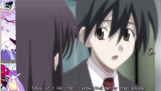 Sexy Japanese brunette with big boobs swimsuit gets wet and wild in School Days Hentai Part 12