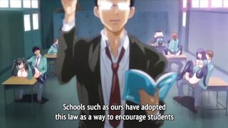 Schoolgirl gets double-teamed in a wild hentai gangbang