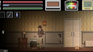 Hot chick with huge tits and sexy outfit gets a surprise anal pounding in a 3D gangbang game.