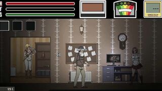 Hot chick with huge tits and sexy outfit gets a surprise anal pounding in a 3D gangbang game.