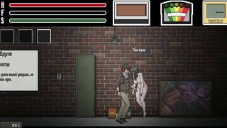 Hot chick with huge tits and sexy outfit gets a surprise anal pounding in a 3D gangbang game.