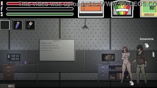 Hot chick with huge tits and sexy outfit gets a surprise anal pounding in a 3D gangbang game.