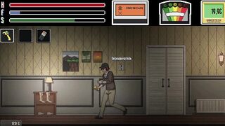 Hot chick with huge tits and sexy outfit gets a surprise anal pounding in a 3D gangbang game.